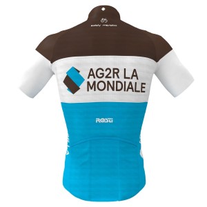 AG2R La Mondiale 2019 Radtrikot kurzarm (langer Reißverschluss)-Radsport-Profi-Team