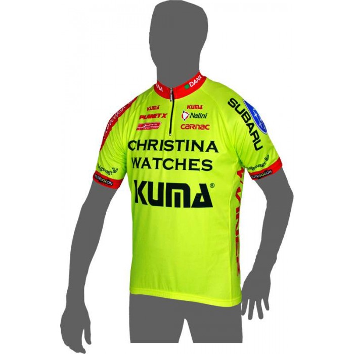 CHRISTINA WATCHES-KUMA 2014 Kurzarmtrikot (kurzer Reißverschluss) Radsport-Profi-Team