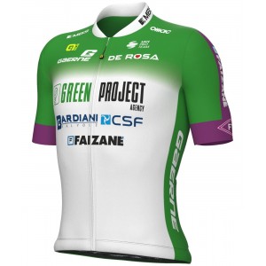 Green Project-Bardiani Csf-Faizane' 2023 Set (Radtrikot langer RV+Trägerhose)-ALE Radsport-Profi-Team