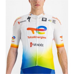 Team TotalEnergies 2022 Radtrikot kurzarm (langer Reißverschluss)-Radsport-Profi-Team