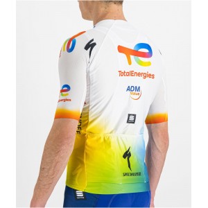 Team TotalEnergies 2022 Radtrikot kurzarm (langer Reißverschluss)-Radsport-Profi-Team