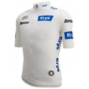 Tour de France 2023 weißes Trikot (maillot blanc, bester Jungprofi) Radtrikot kurzarm